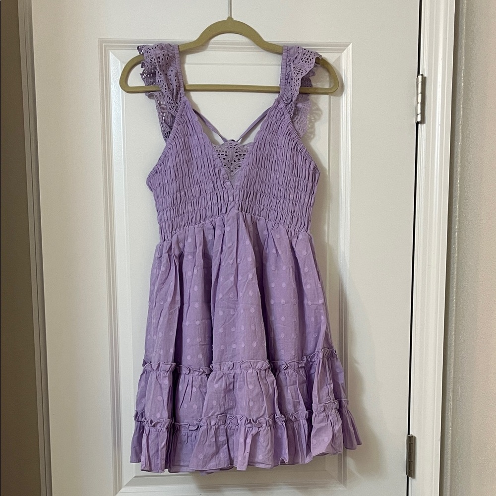 White Birch Purple Casual Dress